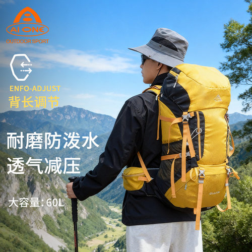 艾王背负系统60升专业登山包露营