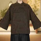 凤轩阁 新款 设计师香云纱老料子国风上衣2218