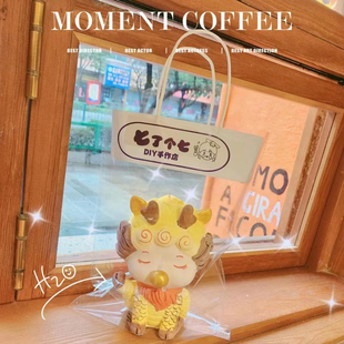 ins风透明手提袋石膏娃娃袋子定制logo手作diy tufing 簇绒油画袋