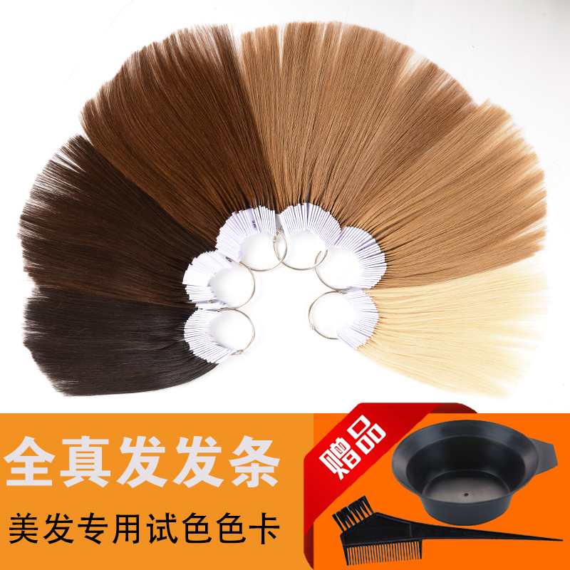 美发真人发条真发色板色卡漂染