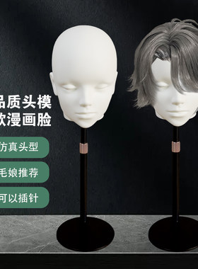 漫画头模假发头模支架展示