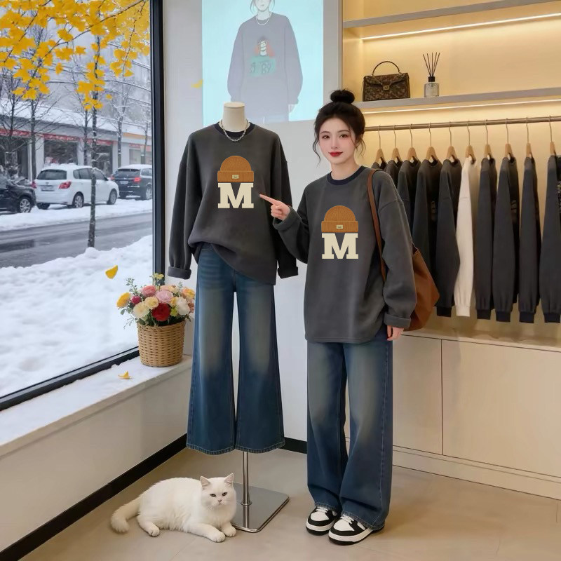 德绒保暖打底衫女秋冬深灰色长袖t恤韩版宽松中长款遮屁股上衣ins,女装/女士精品,T恤,淘宝优惠券,粉丝福利购,淘宝优惠卷