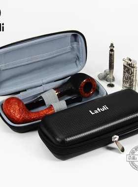 包邮 Lafuli烟斗包 两位轻盈便携烟斗包 烟丝配件包 黑色