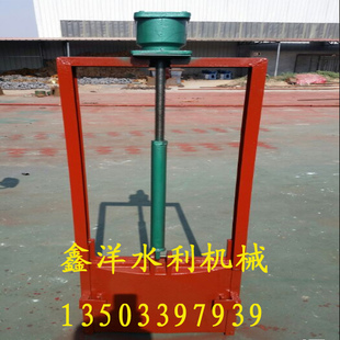 铸铁闸门一体式手动电动启闭机不锈钢河渠道分体水闸门镶铜方圆口