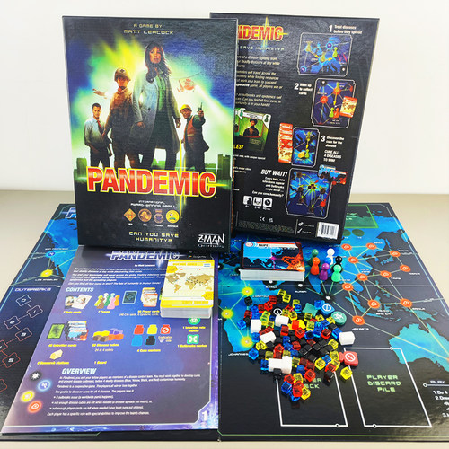 Pandemic瘟疫危机桌游卡牌全球感染合作策略2-4人团队抗疫英文版