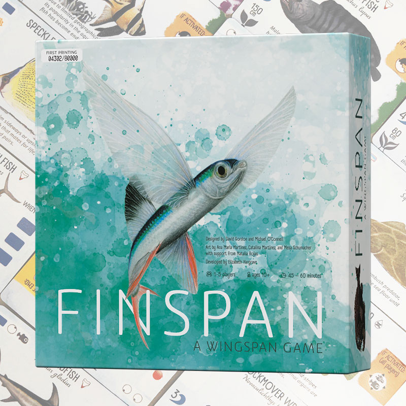 FINSPAN展翅遨游英文版桌游鱼类科普策略1-5人家庭聚会卡牌游戏