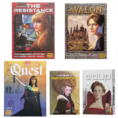 阿瓦隆Avalon政变COUP叛变英文版桌游卡牌休闲聚会社交推理游戏