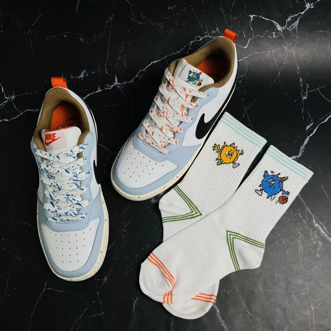 适配court borough白蓝af1空军一号dunk aj123 m2k air zoom鞋带