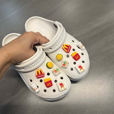 洞洞鞋鞋花麦当劳鞋扣仿真汽水鸡块薯条汉堡迷你外带麦门配饰配件