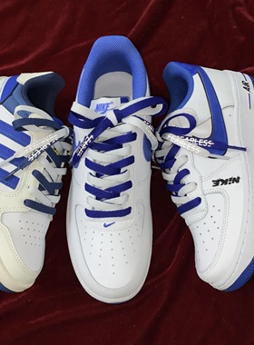 适配 空军一号AF1 白蓝 深蓝色宝蓝渐变鸳鸯无畏字母发光dunk鞋带