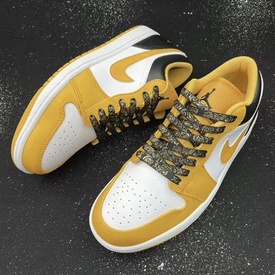 适配AJ1黄白烫金腰果花鞋带