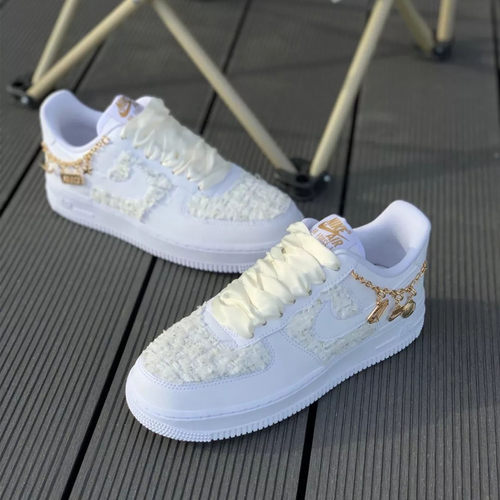 适配Air Force LX Lucky Charms白色链条空军一号AJ1324 Dunk鞋带