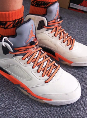 适配AJ5 orange blazer 白橙扣碎AJ1橙色二次元渐变泼墨AF1鞋带