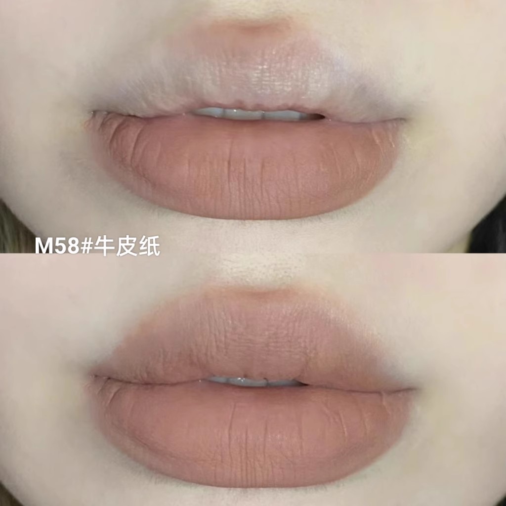 绝美杏仁奶茶色！羊皮书四大发明唇釉欧美裸色系牛皮纸亚麻口红