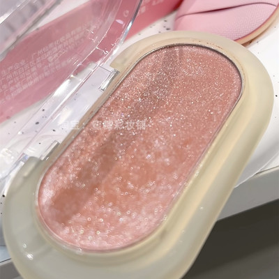 锻光感高光腮红膏太香了！一盘多用日系自然清透感细闪眼影水光感