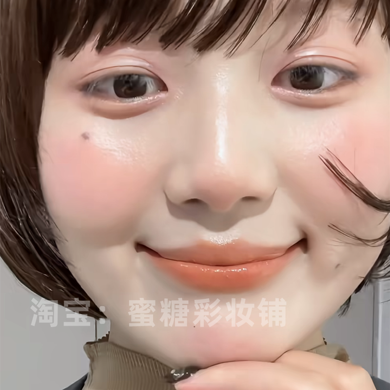 日杂浅米黄色唇膏固体唇蜜秋冬滋润保湿平价橘黄色奶黄柠檬橙口红