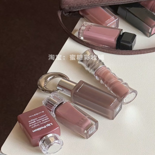 柔和高智感尽头 淡颜裸色唇釉镜面唇蜜乌木裸棕通勤百搭 木质裸色