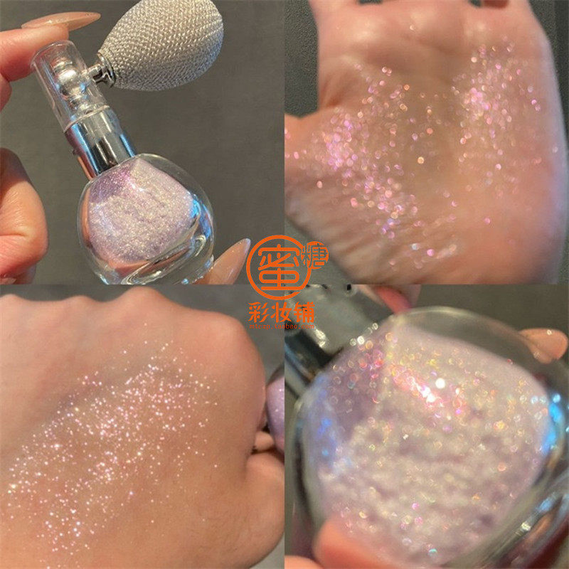 闪粉喷雾身体衣服高光头发亮片气囊流沙钻石芭比电音节脸贴喷雾瓶