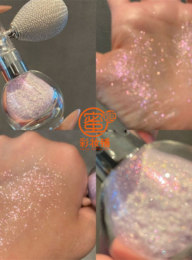 闪粉喷雾身体衣服高光头发亮片气囊流沙钻石芭比电音节脸贴喷雾瓶