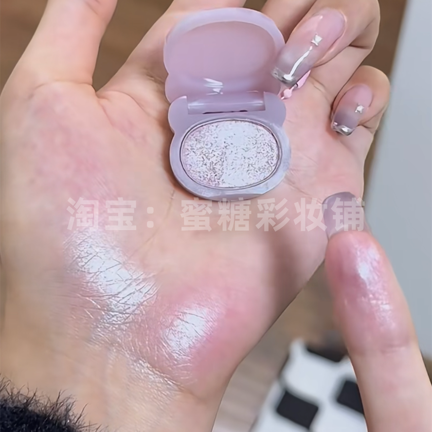随机迷倒一位橄榄皮!mini清透缎光感腮红多用粉高光灰芋奶紫秋冬