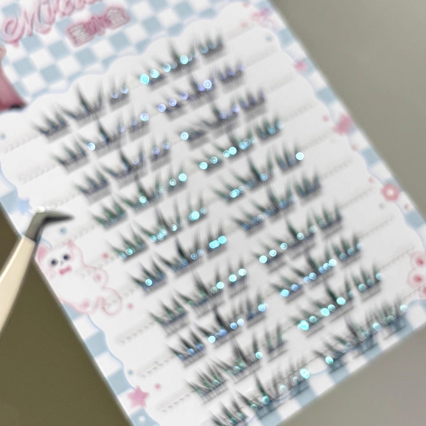 夏日蓝绿色细闪！蜜小盒蓝眼泪假睫毛免胶女团自然2025新款眼睫毛,彩妆/香水/美妆工具,假睫毛,淘宝优惠券,粉丝福利购,淘宝优惠卷
