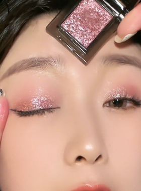 2025新款单色眼影盘哑光珠光细闪琉璃粉绿色烟熏妆新手初学者眼妆