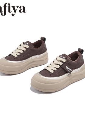 Safiya/索菲娅2026春季新款舒适轻便时尚百搭休闲女鞋真皮板鞋
