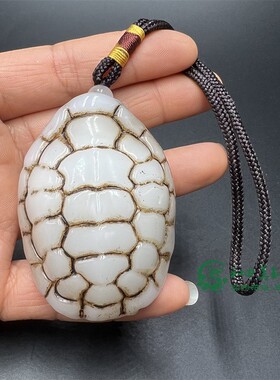 仿白玉龟壳富甲天下手把件