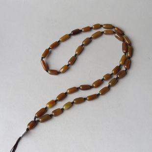 42.68克新疆和田玉糖白玉原石项链吊坠玉挂绳挂件玉链子玉项链男