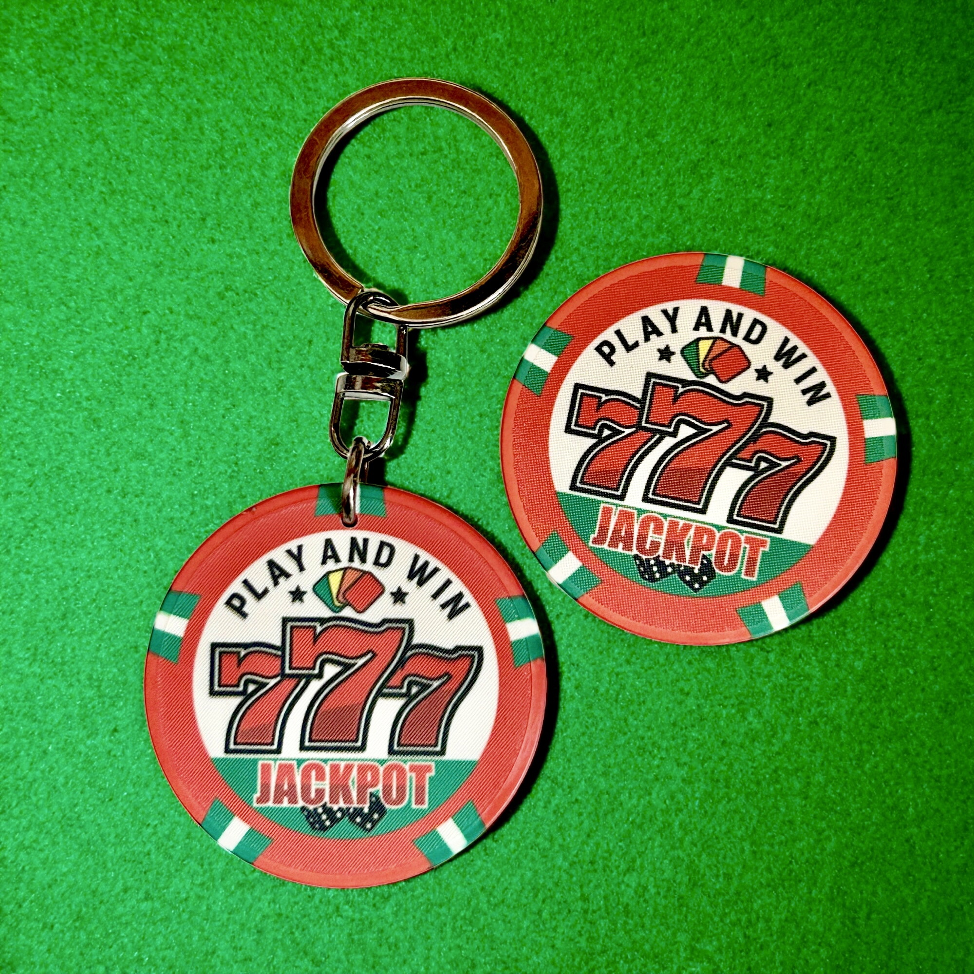 777JACKPOT头奖幸运筹码钥匙扣