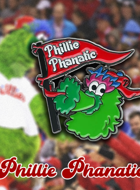 美国费城人棒球队吉祥物徽章Phillie Phanatic胸针pin体育周边