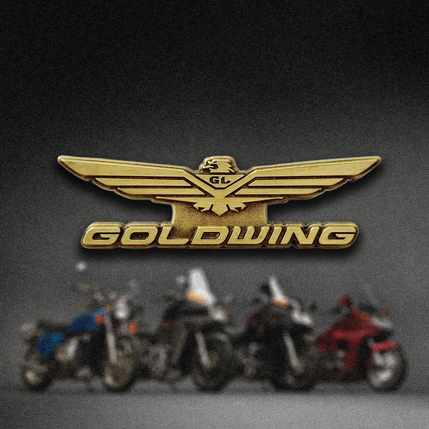 金翼摩托车标志金属徽章
