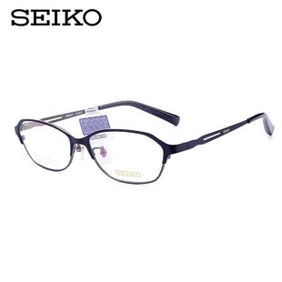 镜片配镜套餐 镜架HC2018镜架 精工超轻钛材眼镜框 商务全框女士