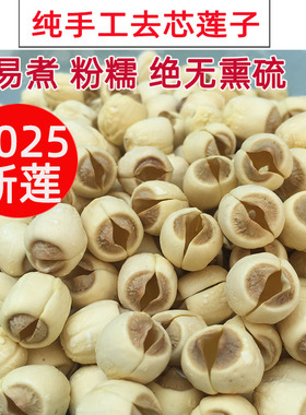 莲小二2025新货去芯无芯广昌莲子干货250/500g特产无硫手工白莲
