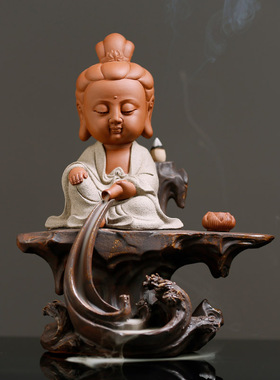 客厅玄关招财办公桌陶瓷观音佛像