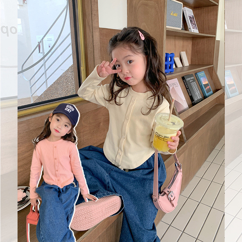 春装女童短款修身打底T恤