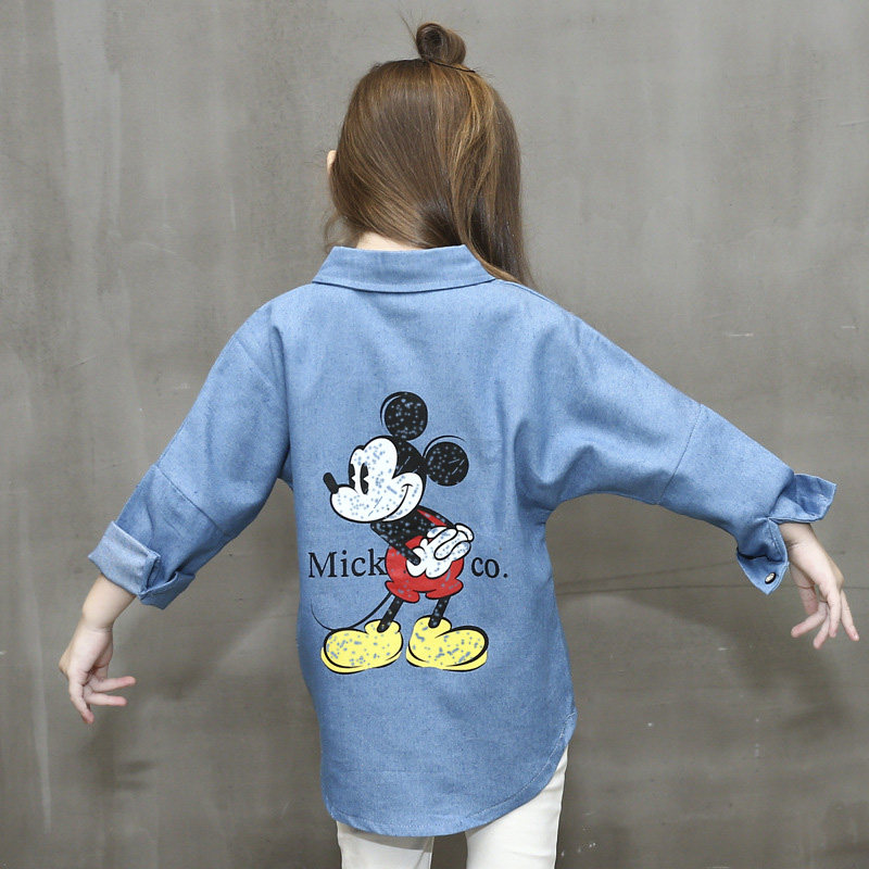 Chemise fille à manche longue en toile - Ref 2087437 Image 1