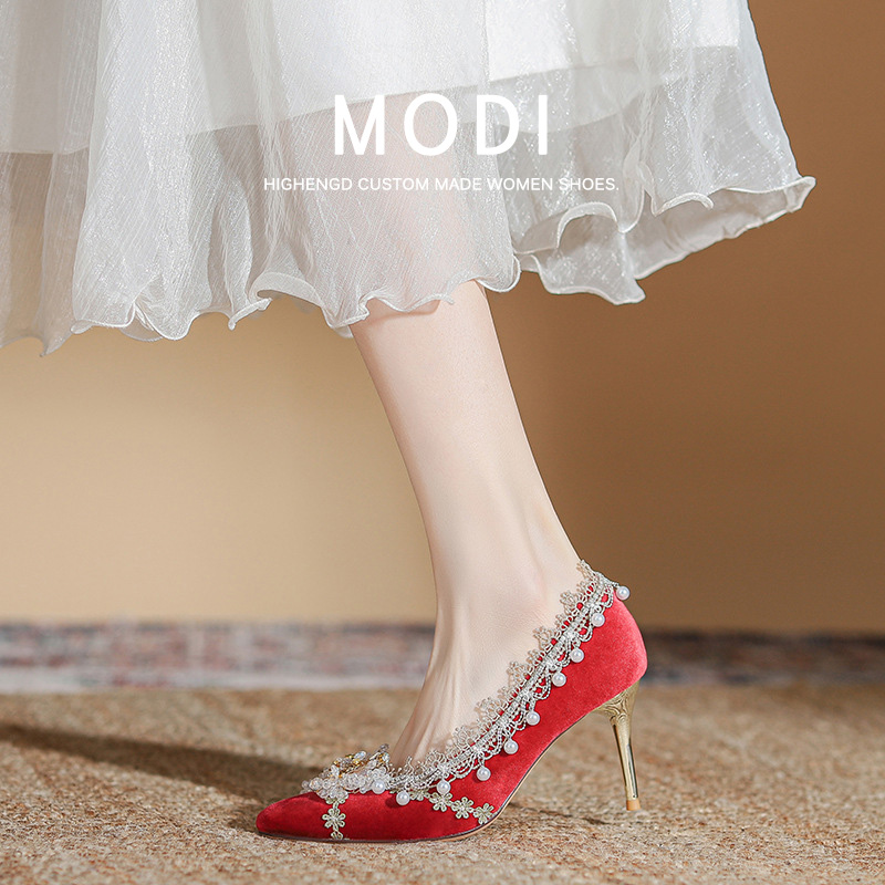 34小码绝美新娘婚鞋小众高级感