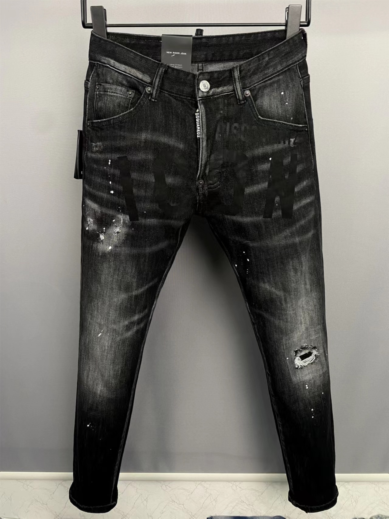 其他纽扣长裤水洗四季破洞