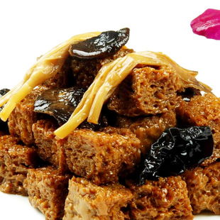 功德林五香烤麸丁干上海特产素肉即面筋袋装串块蜜汁四喜新鲜罐头