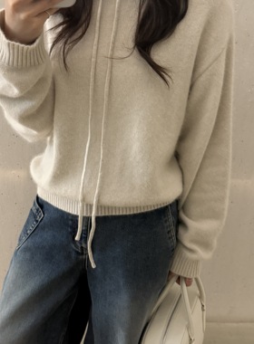 CLEAN SPACE-高领立领浣熊绒羊毛打底衫冬上新保暖毛衣59126