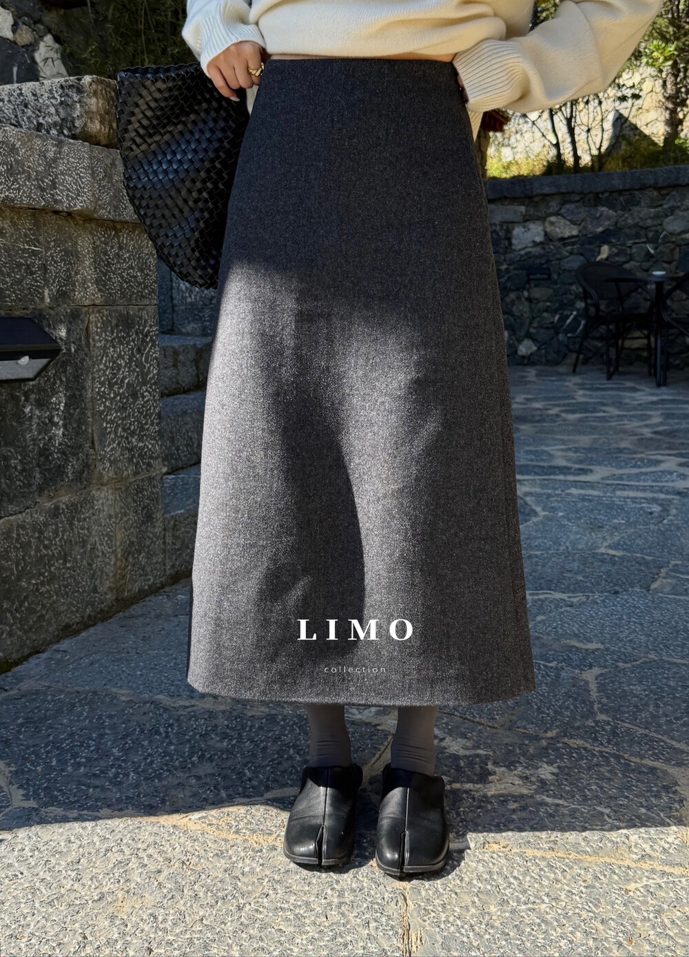 LIMO-秋冬上新极简英伦高级感小A摆羊毛呢子半身裙(搭5948)5949