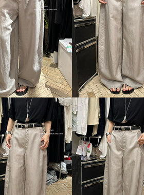 LIMO-2025秋新款十三行天丝莱赛尔老钱风丝滑冰感弯刀西裤5599