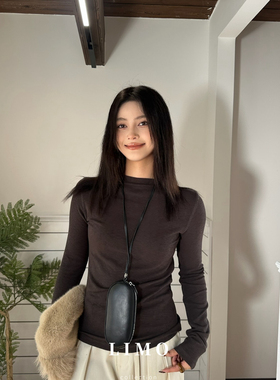 LIMO-爆款六色兰精天丝打底5588升级版质感6色小中领长袖T恤5885