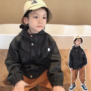 韩国儿童冲锋衣2024春季新款男童女童外套中大童外出服防风防水潮