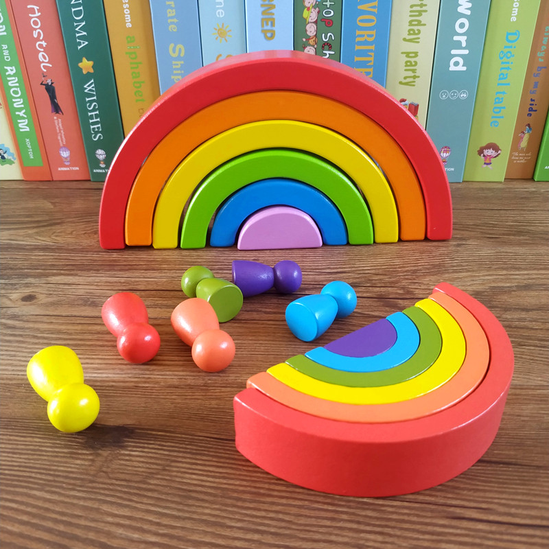 彩虹积木早教益智蒙氏