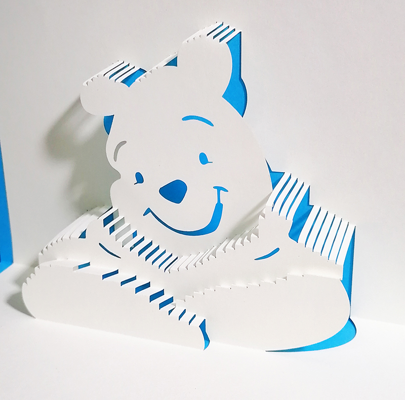 小熊卡通立体贺卡儿童节个性通用生日祝福可定制小朋友学生贺卡