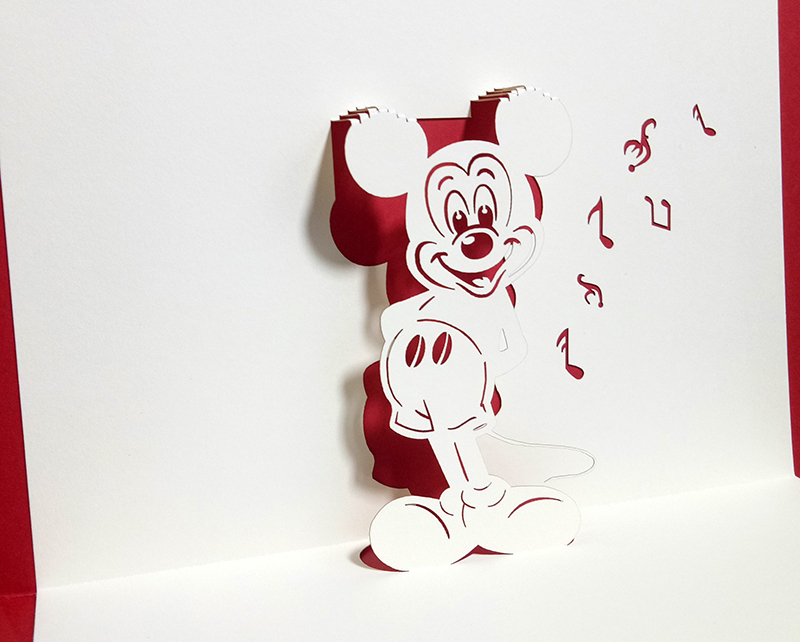 卡通立体米老鼠贺卡儿童祝福生日