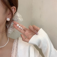 芒果飾品百搭珍珠耳釘