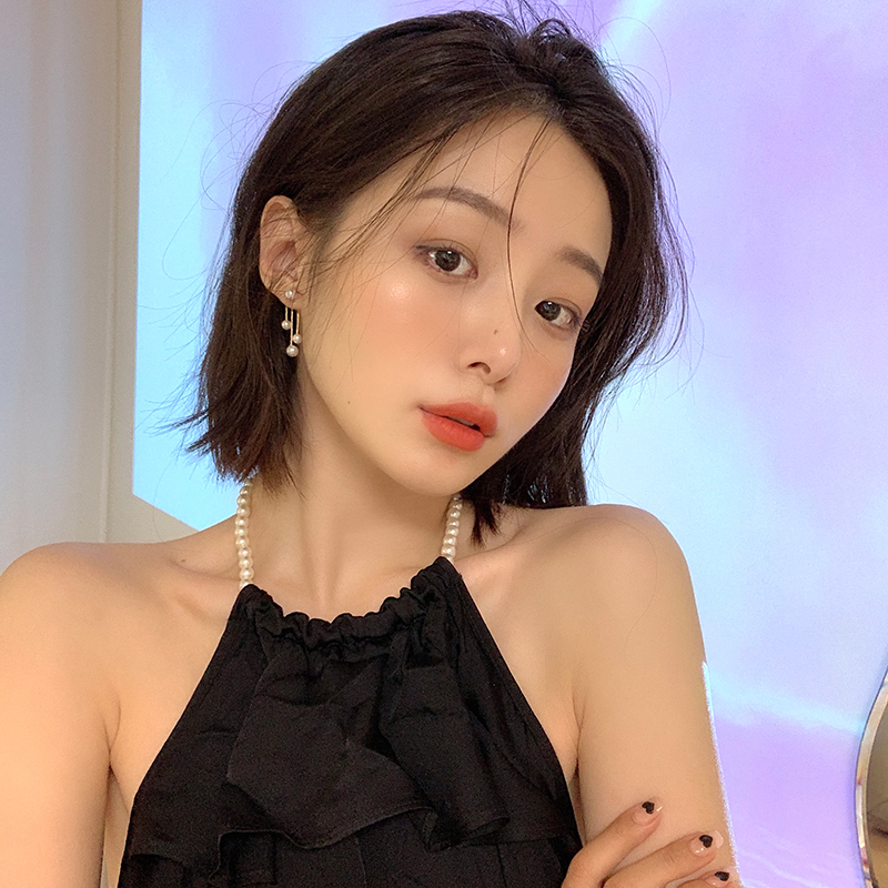 设计感珍珠流苏耳环2022女小众